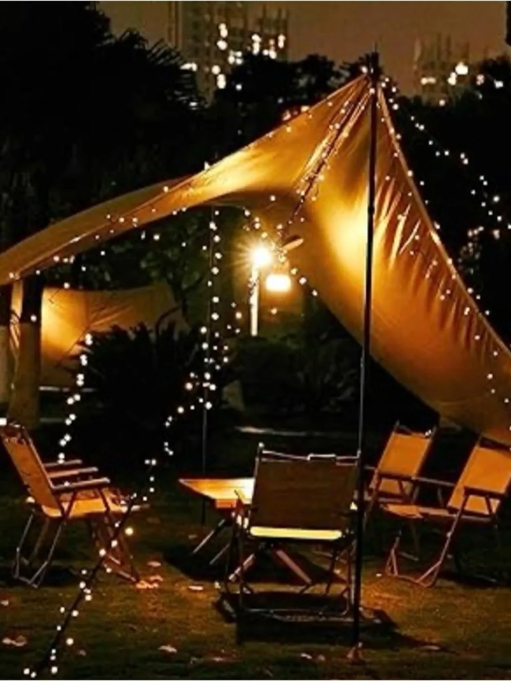 LED String Lights OUTDOOR - Water Proof Warm White 2pack of 70feet Solar Power